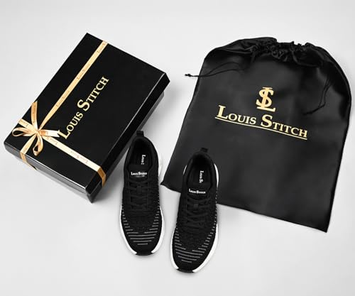 Image of LOUIS STITCH Men's Lightweight Knitted Athleisure Sport Shoes | Casual Lace-Up Sneaker and Athleisure Wear | Perfect for Casual, Gym & Travel Wear | LS-AT-RFKN