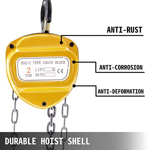 image for BestEquip Chain Hoist 4400lbs/2ton Chain Block Hoist Manual Chain Hois