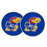 Desert Cactus KU Kansas Jayhawks Car Cup Coaster 2 Pack (A)