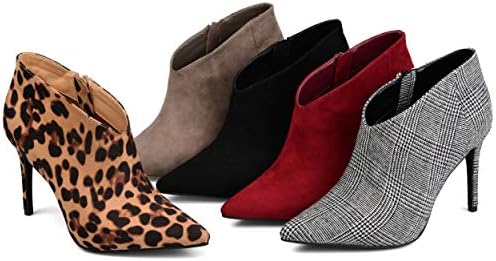 Journee Collection Womens Demmi Bootie with Pointed Toe and Inside Zip Closure, Black, 8 | Image 6