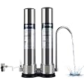 VORTOPT Countertop Water Filter System,Direct Connect Water Filtration-0.01?m Filtration Reduces PFOA/PFOS,Chlorine,Heavy Metals,Bad Odors-C2 and UF Filter