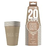 Pack de x20 Original Kraft Paper Cups Officiels | Gobelets Américains 53cl en Carton | Beer Pong Qualité Premium | Verres Recyclables Ultra Résistants | Apéro | House Party | OriginalCup®