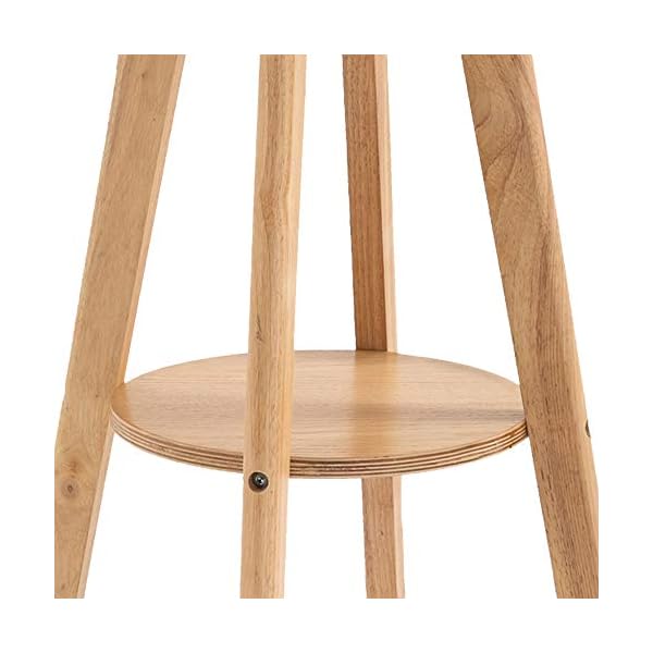 HOMCOM Bar Table Round Cocktail Bistro Table with Wood Legs for Pub, Dining Room, Kitchen & Home bar - Image 9