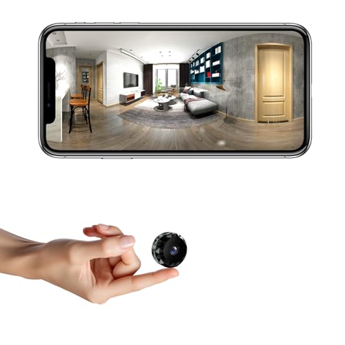 qoiq Mini Camara Espia Oculta 1080P HD WiFi Camaras de Vigilancia sin Cables Camara Seguridad Vigilancia Cámara Espía para Ver En El Movil Interior Spy CAM con Detección de Movimiento (Umber Grey)