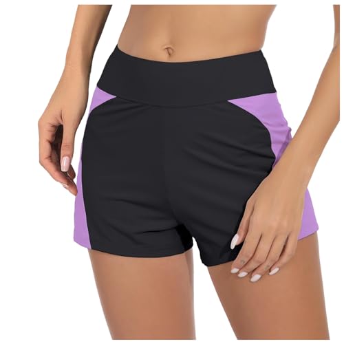 Saohuo Pantalones para nadar Bikini Periodos Traje de baño Ropa interior menstrual a prueba de fugas para niñas Adolescentes Mujeres Natación Pantalones cortos de natación, #3-c-púrpura, M