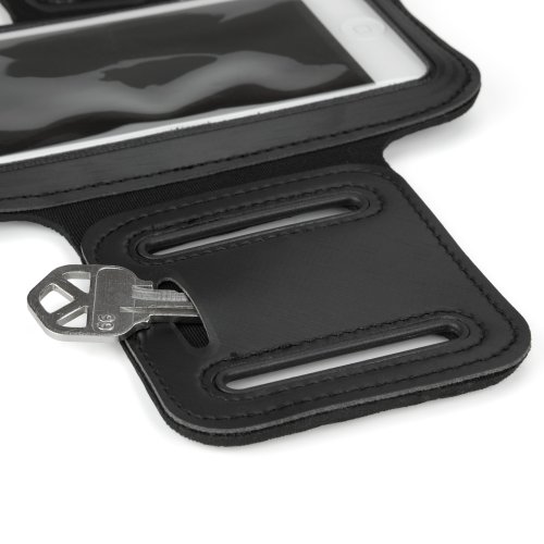 BoxWave Case Compatible with Microsoft Lumia 435 - Sports Armband, Adjustable Armband for Workout and Running for Microsoft Lumia 435 - Jet Black