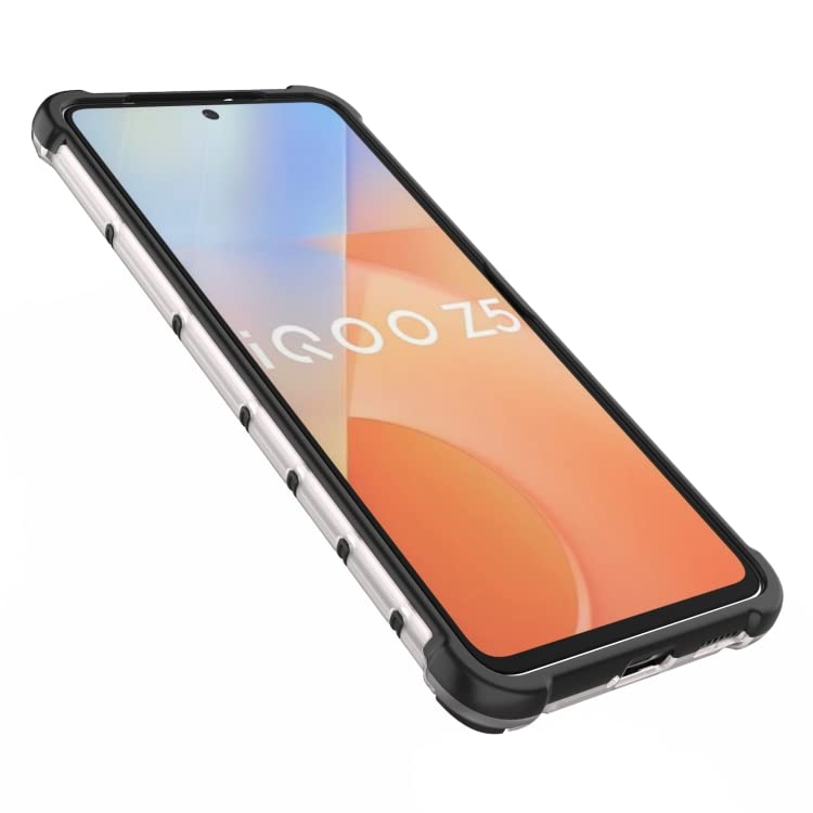 Image of Prime Retail Hard PC Back Case Cover for iQOO Z5 5G Anti Slip Ultra Thin Shockproof Reinforced Corners (Transparent)