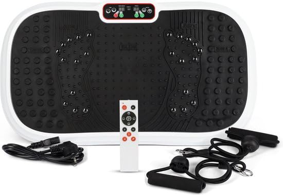 BX Fitness - Placa vibratoria Fitness 3D Blanco