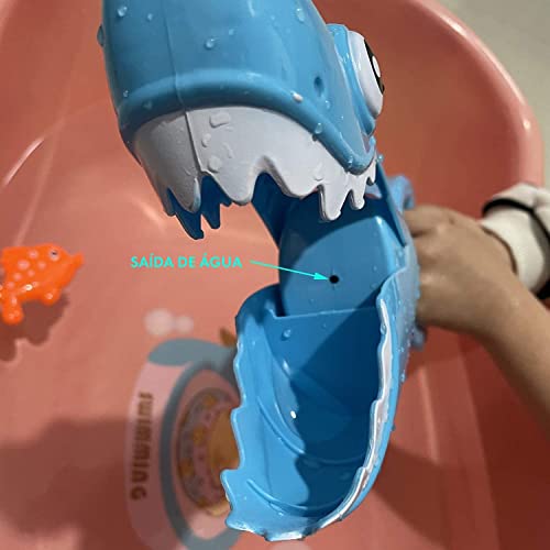 Brinquedo Educativo Infantil - Tubarão de Banho para Meninas e Meninos - Crianças de 3 Anos ou Mais