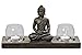 Produktbild Stöberdeel Buddha Figur auf Podest mit 2 Windlichtern und 2 Duftteelichtern