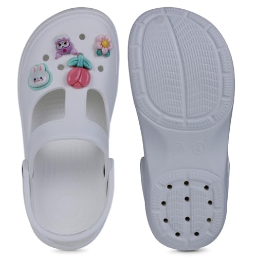 Image of DOCTOR EXTRA SOFT Women's Classic Charms Clogs /Sandals with Adjustable Back Strap for Adult | Comfortable & Light Weight | Stylish & Anti-Skid |Waterproof & Everyday Use Mules for Girls & Ladies D-511