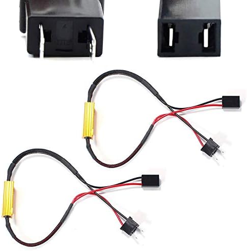 iJDMTOY Plug-N-Play Error Free Decoder Wiring Kit Compatible with H7 LED Bulbs on Fog Lights or Daylight DRL