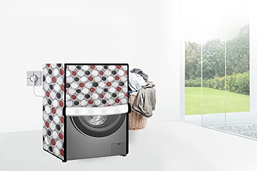 Image of Stylista Washing Machine Cover Compatible for Bosch 7 Kg Fully-Automatic Front Loading WAK24264IN, Abstract Pattern Mgrey