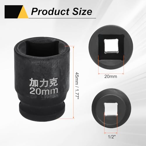 Douille carrée 1/2" 20mm pour débloquer les écrous grippés sans riper