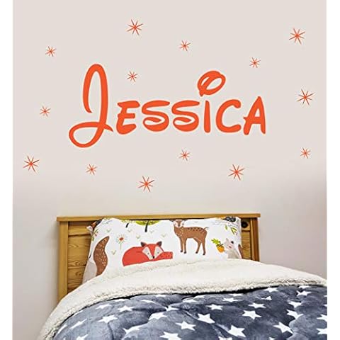 Beautiful Game Fairytale Personalised Name Wall Sticker Kids Art Mural Bedroom Wall Decal (60cm width x 30cm height) Cover