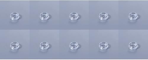 Soporte para esfera, 10 unidades, acrílico transparente, para base de piedra de cristal, decoración de pedestal, pequeños coleccionables, caballete