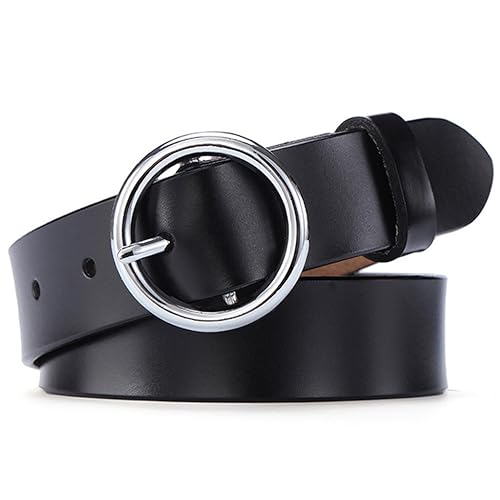 Women's Leather Pattern Design Pin Buckles Metal Belts Pants Dress Fashion Waist Belt2