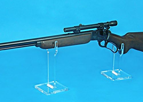 Miniatura 6 de Rifle, soporte de exhibición de pistola larga con parte superior ancha, para exhibiciones y espectáculos, acrílico transparente, se vende como