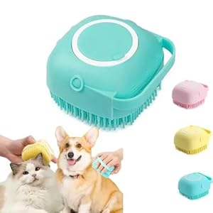 Dog Bath Soap Brush- massage Rubber Dog Grooming Brush Puppy Cat Grooming