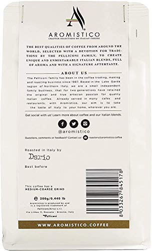 Aromistico | Dark & Medium Roast Bundle | Premium Italian Ground Coffee | Napoli & Roma Blend | For Cafetiere/French Press, Filter, Pour Over, Drip, Moka Or Aeropress #TOP7