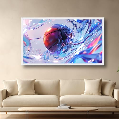 Tableau basketball splash moderne 55x100cm pour salon - 4