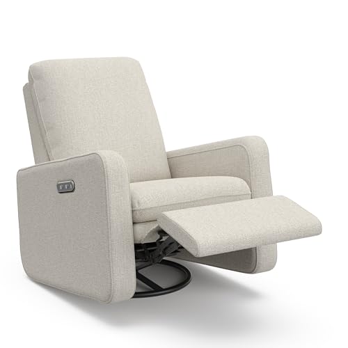 Graco Teddi Power Recliner Swivel Glider, Electronic Power Recline, Oeko-TEX 100 Certified, USB-A & USB-C Charger, Premium Cushioning & Comfort – (Dune Basketweave) by Graco - Image 9