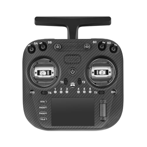 Radiomaster TX15 Max 3.5inch IPS Touchscreen Radio Controller ExpressLRS with AG02 CNC Hall Gimbal Built-in Gyro Microphone (Black FCC Mode 2)