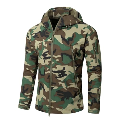 Chaqueta de senderismo táctica para hombre de estilo militar cálida