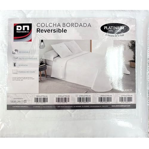 Colcha cama 135 reversible blanca para dormitorio de matrimonio 2