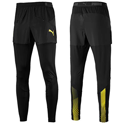 PUMA Herren BVB Stadium PRO Pants Freizeithosen, Black, Groß