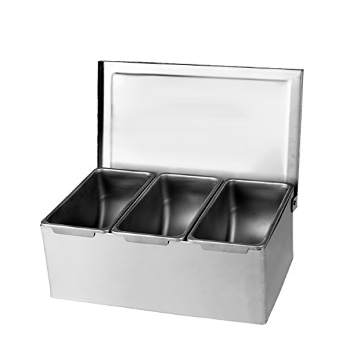 Excellante 3 Section Stainless Steel Condiment Compartment