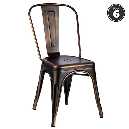 Regalos Miguel - Packs Sillas Comedor - Pack 6 Sillas Torix Vintage - Oro Vintage - Envío Desde España