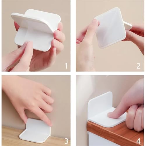 Anclajes adhesivos de pared para fijar muebles sin herramientas y evitar caídas 4