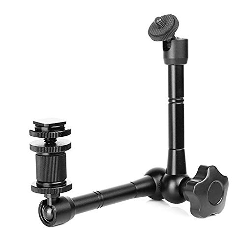 TOPmontain Braçadeira grande ajustável com braço mágico de 11 polegadas, braço giratório da câmera p