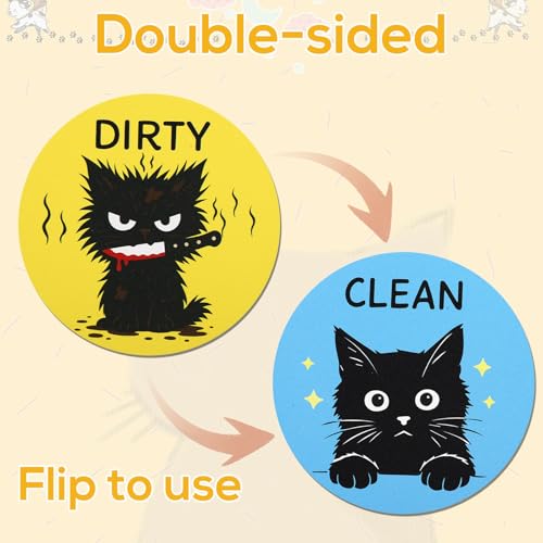 Imán de Lavavajillas Doble Cara Gato 9cm x 9cm miniatura 3