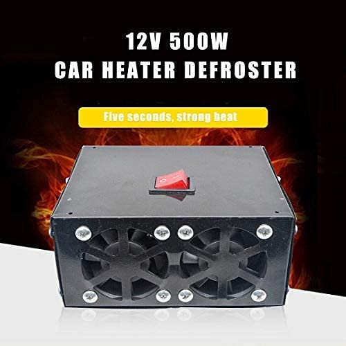 Car Heater Defroster, Upgrade Windshield Fast Heating Defogger Defroster Portable Car Windshield Windscreen with 2 Outlet 12V for Vehicle RV SUV - Thumbnail 4