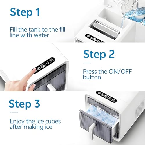 Fabricadora de hielo portátil autolimpiante 12 cubos 10 min miniatura 3