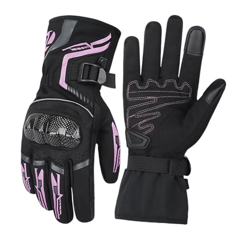 Gants de moto imperméables anti-froid épais avec protection carbone