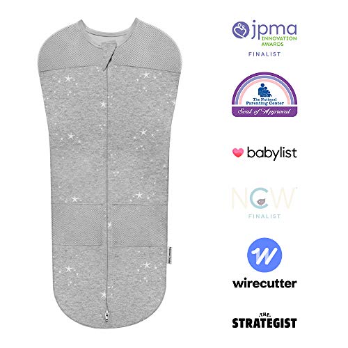 Sleepea Sack by Happiest Baby - 100% Organic Cotton (Graphite, Medium)