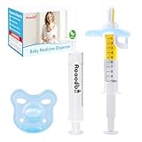 Aoaodbu Baby Medicine Dispenser, Baby Medicine Syringe, 0 months and up Baby Pacifiers, 100% Silicone Pacifiers, BPA-Free (Blue)