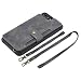 Produktbild Leichter Regen vor dem Fenster Handy Fall einfache Mode iPhone Serie Ledertasche Aufbewahrungstasche mit Lanyard (Color : Gray, Size : 7)