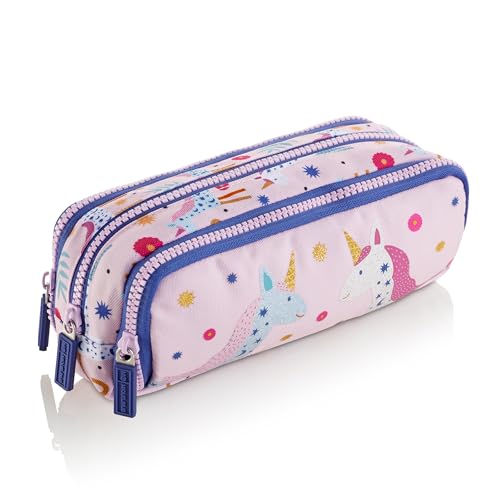 Miquelrius - Estuche Escolar, Portatodo Triple, Fabricado con Botellas recicladas, Cierre Cremallera, Organiza tu Material Escolar para la Vuelta al Cole