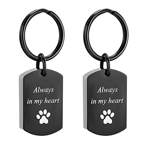 Minicremation Cremation Jewelry Urn Necklace for Ashes Always in My Heart Paw Print Keepsake Pendant Locket for Pet Cat's Dog's Ashes