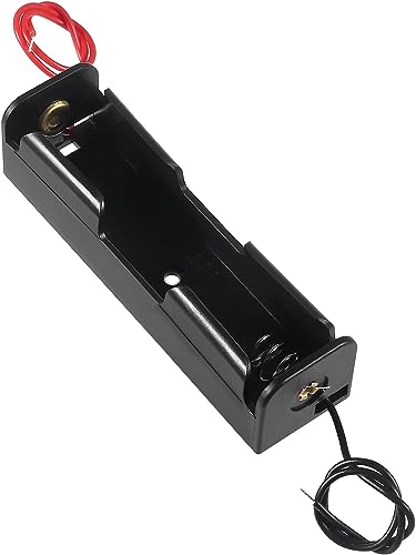 Image of QBM 18650 Battery Case Holder with Lead Wire Bundle 3.7V DIY Battery Storage Box in Series (Pack of 2) (1 Cell Holder) Multicolor