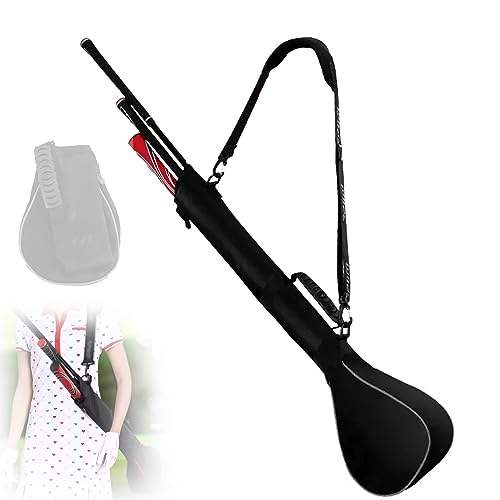 Portable Pencil Golf Bag, Foldable Dustproof Golf Club Carry Bag, Ideal for Golf Course & Travel (Size : Silver)