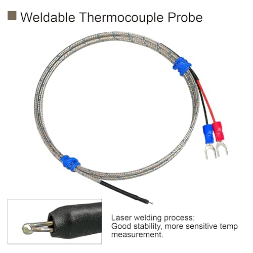 Sonde thermocouple de type K 4m avec perle soudée 600°C pour mesure thermique précise - 3
