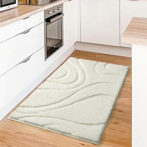 DEXDE Badezimmerteppich, 51 x 81 cm, rutschfeste Badematten für Boden – Ansicht 3