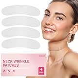 TEAWOO 4 PCS Silicone Neck Wrinkle Patches | Reusable Silicone Neck Patches for Wrinkles | Targeted Neck Wrinkle Pads | Neck Mask for Firming and Tightening | Revitalize and Firm Neck Wrinkles
