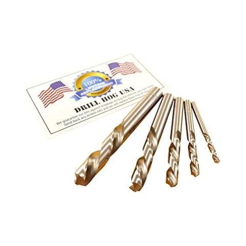 Drill Hog USA 5 Pc Left Handed Drill Bit Set Niobium Nb41 Cover
