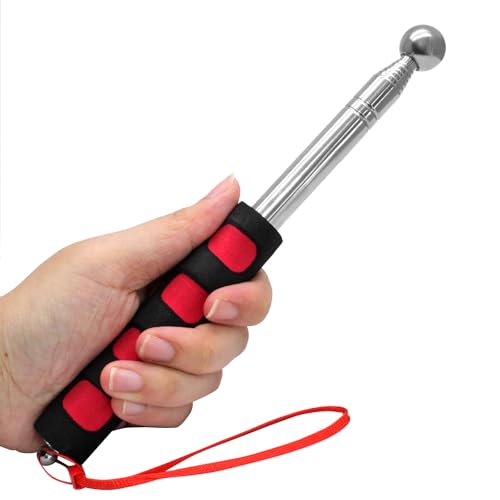 Litoexpe Martelo de tambor oco de 115 cm, bastão dobrável, haste telescópica espessa para inspeção d